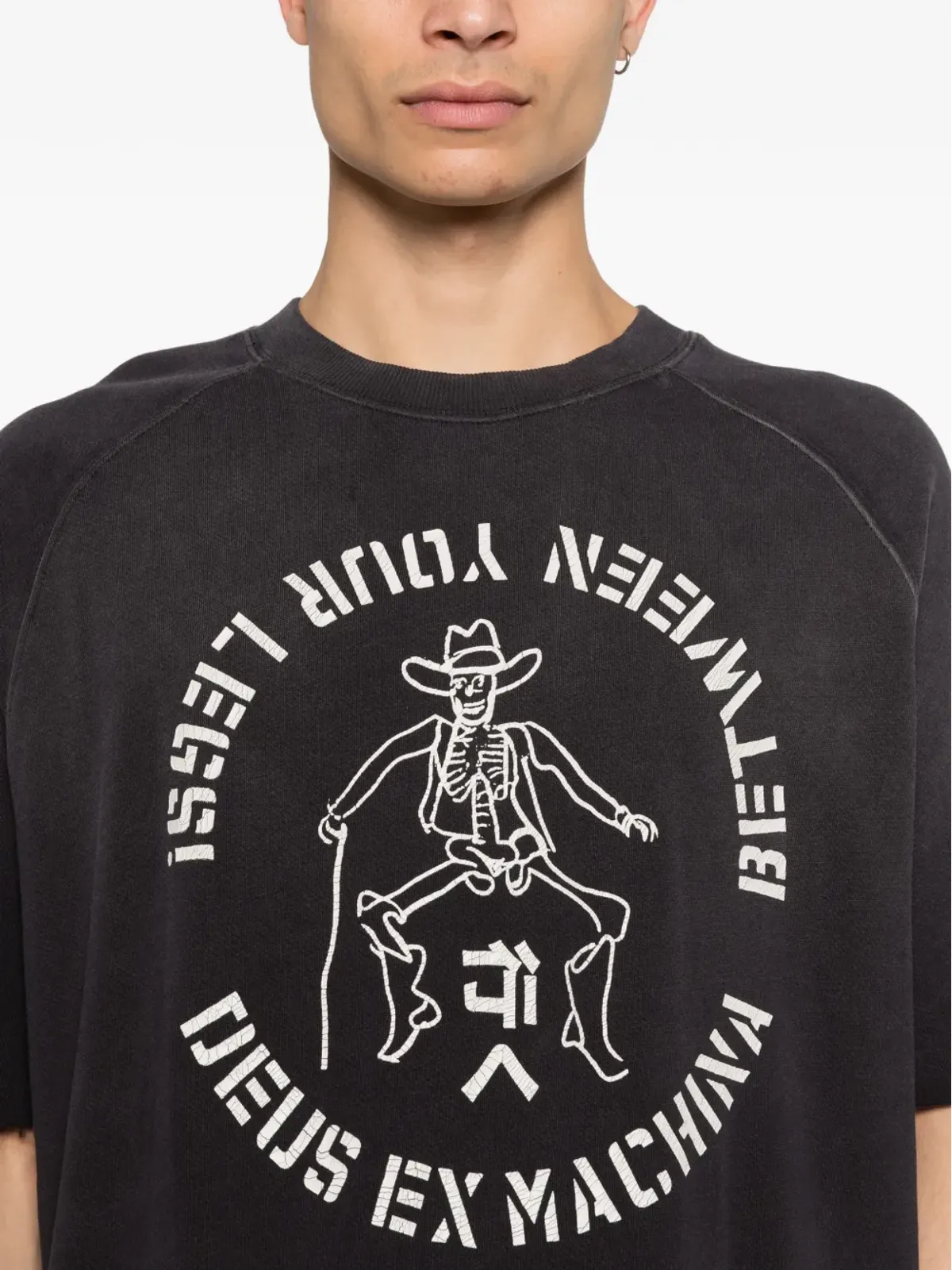 Deus Ex Machina プリント入り丸首Tシャツ - 画像5