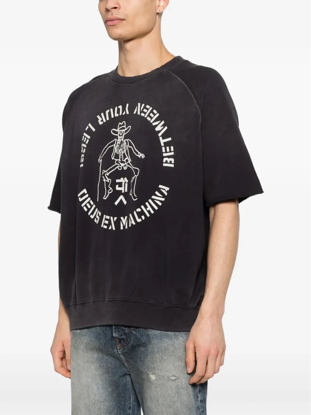 Deus Ex Machina プリント入り丸首Tシャツ - 画像3