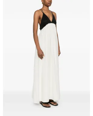 Eleh V-neck maxi dress - Vネック マキシドレス（ホワイト） - サムネイル3
