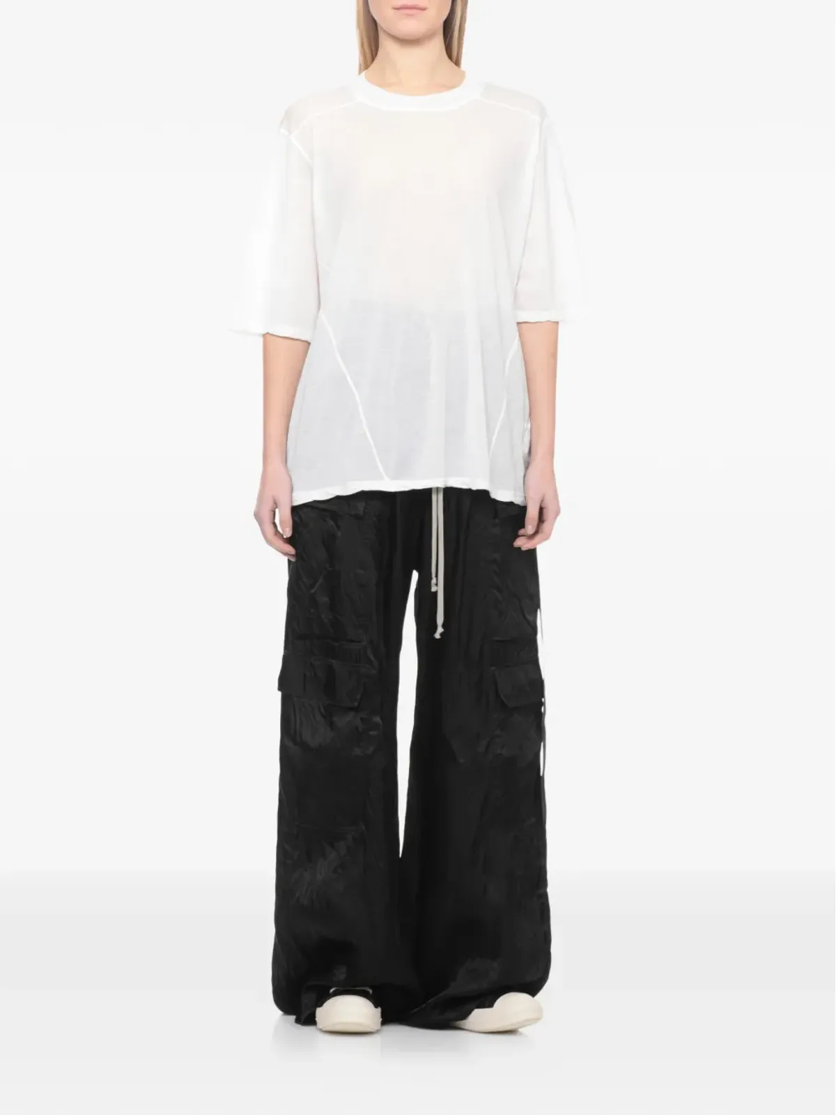 Rick Owens DRKSHDW ウォルラス・テール・ディテール Tシャツ - 画像3