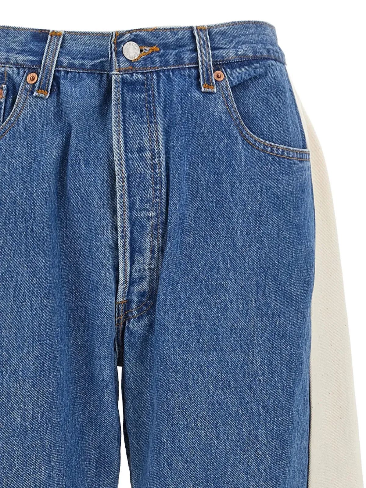 B SIDES カスタム Levi's リワーク スロウ コットン ジーンズ - ブルー - 画像3