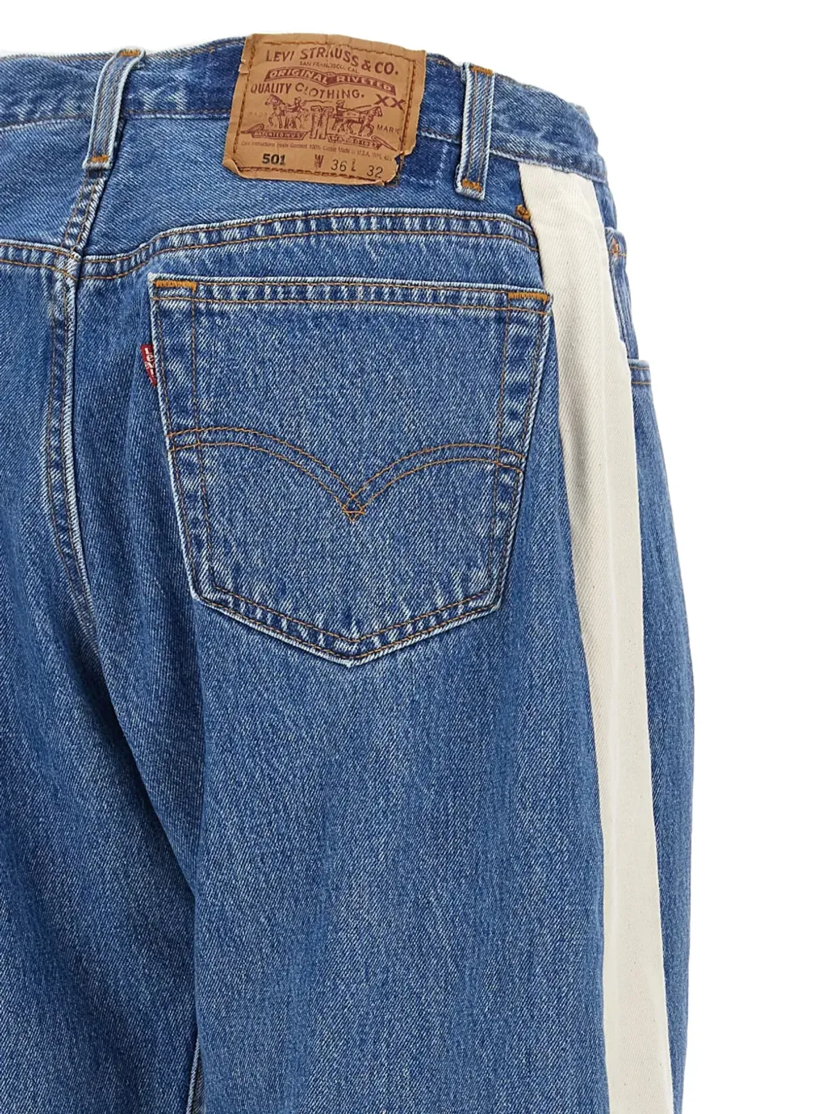 B SIDES カスタム Levi's リワーク スロウ コットン ジーンズ - ブルー - 画像4