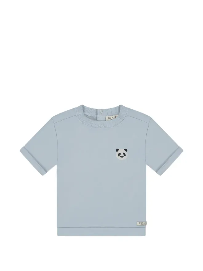 Donsje Donsje ロールスリーブ パンダTシャツ ブルーの商品画像