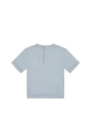Donsje ロールスリーブ パンダTシャツ ブルー - サムネイル2