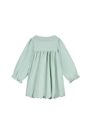 Donsje ruffled collared dress - Green - サムネイル2