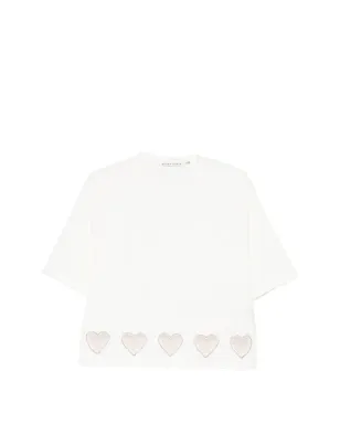 alice + olivia エヴァン クリスタルハーツ カットアウト Tシャツ - サムネイル1