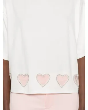 alice + olivia エヴァン クリスタルハーツ カットアウト Tシャツ - サムネイル5
