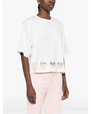 alice + olivia エヴァン クリスタルハーツ カットアウト Tシャツ - サムネイル3