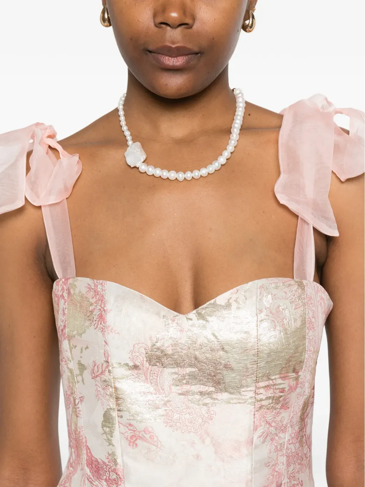 alice + olivia 夏のリボン花柄ミニドレス - 画像5