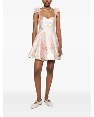 alice + olivia 夏のリボン花柄ミニドレス - サムネイル2