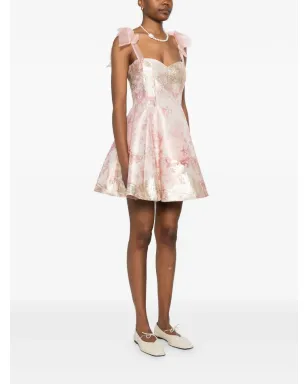 alice + olivia 夏のリボン花柄ミニドレス - サムネイル3