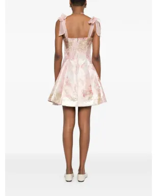 alice + olivia 夏のリボン花柄ミニドレス - サムネイル4