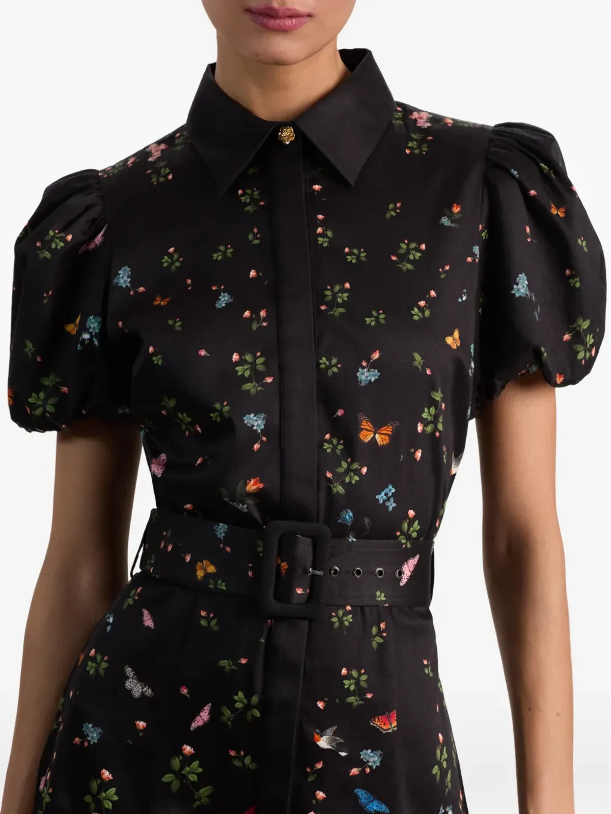 alice + olivia ヘンリエッタ フローラル ベルト付き ミディドレス - 画像5