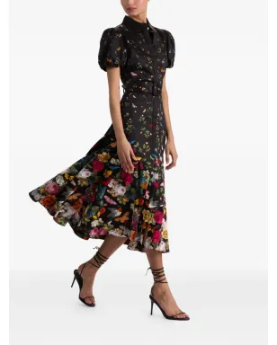 alice + olivia ヘンリエッタ フローラル ベルト付き ミディドレス - サムネイル3
