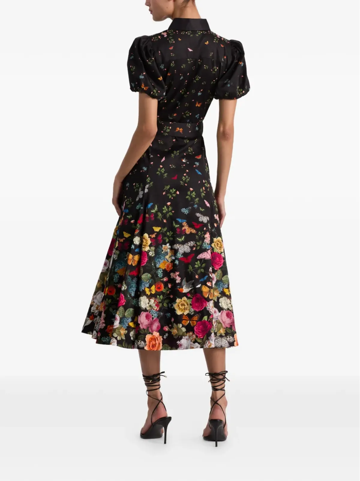 alice + olivia ヘンリエッタ フローラル ベルト付き ミディドレス - 画像4