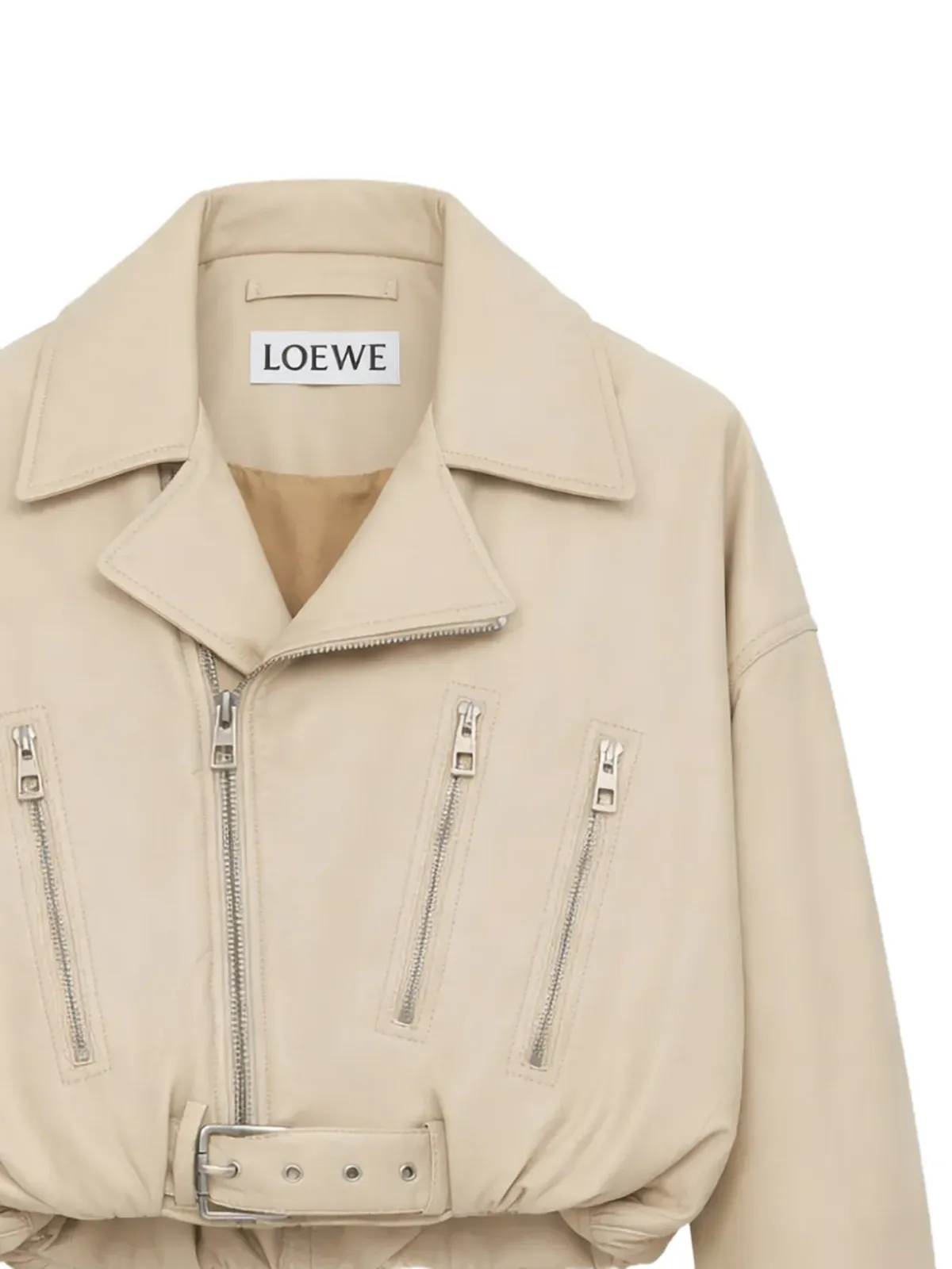LOEWE ベルト付き バイカージャケット - 画像2