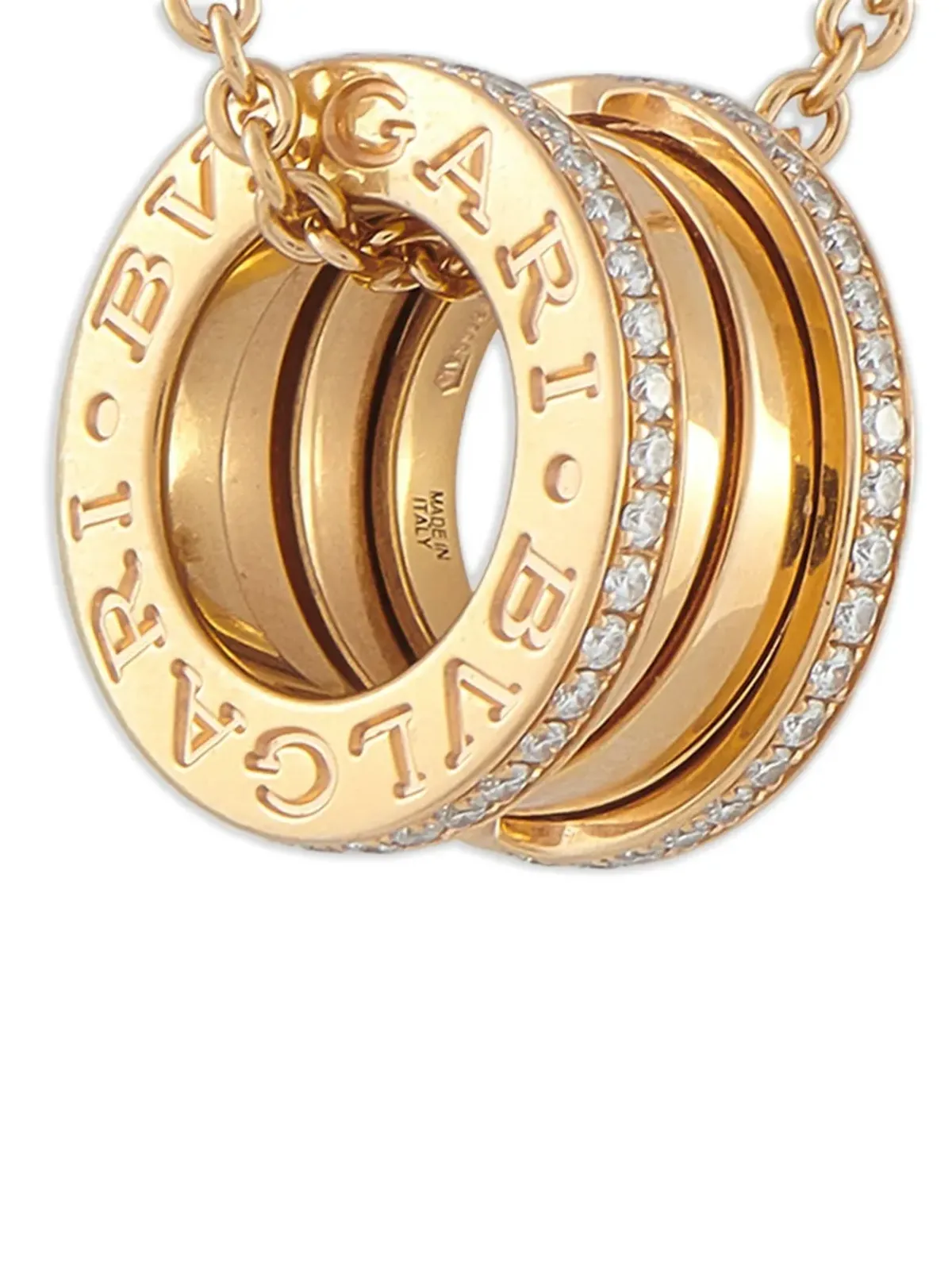 Bvlgari ビンテージ B.Zero1 ダイヤモンド ネックレス - ゴールド - 画像3