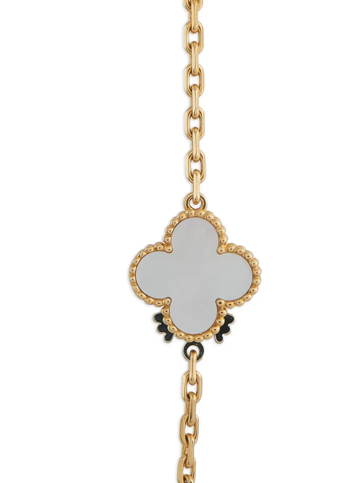 Van Cleef & Arpels ラッキー アルハンブラ クローバーリーフ ネックレス - ゴールド - 画像3