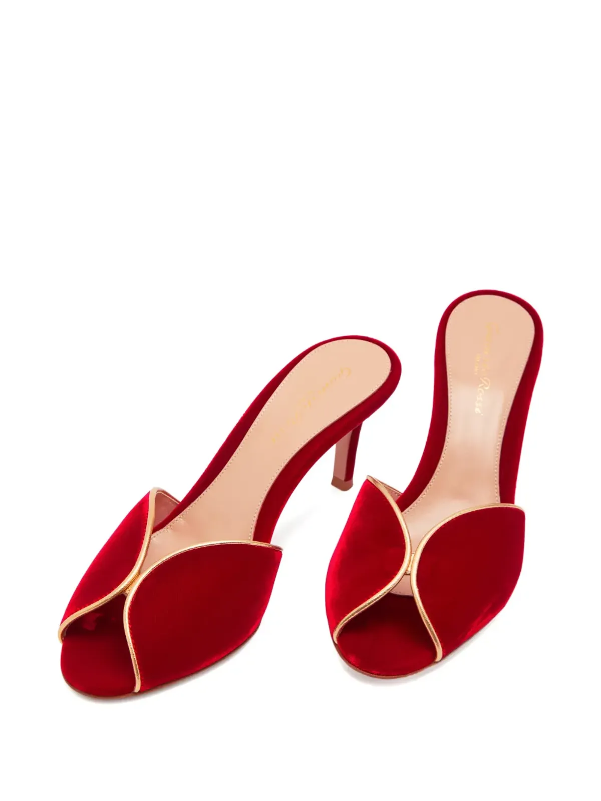 Gianvito Rossi 70カットアウトトリムサンダル - レッド - 画像2