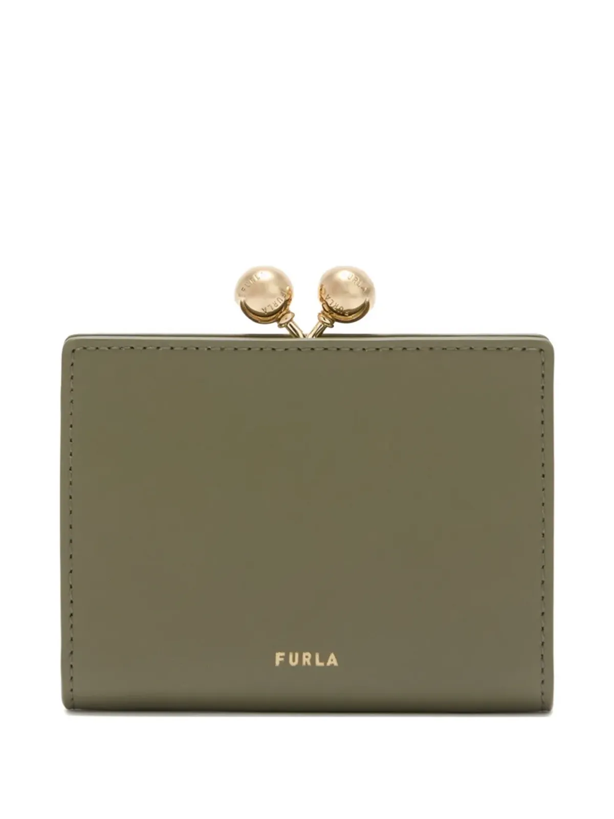 Furla ドット付きクラスプ レザー コインパース - 画像1