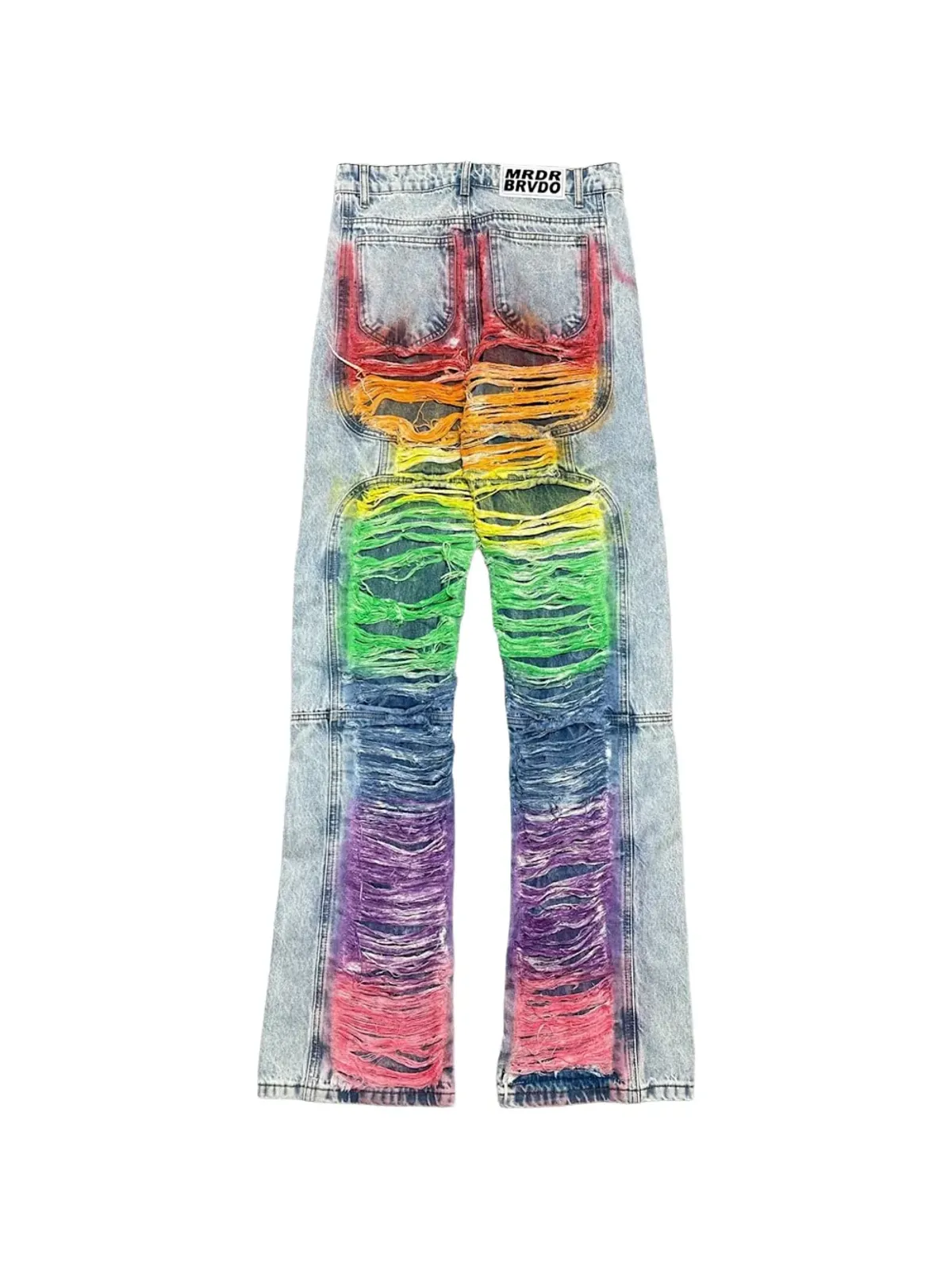 Who Decides War ROYGBIV ダメージ加工シグネチャージーンズ - 画像2