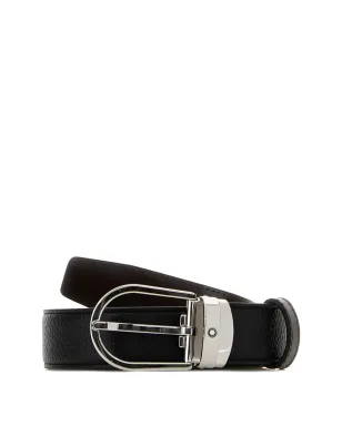 Montblanc ホースシュー レザー リバーシブル ベルト - サムネイル1