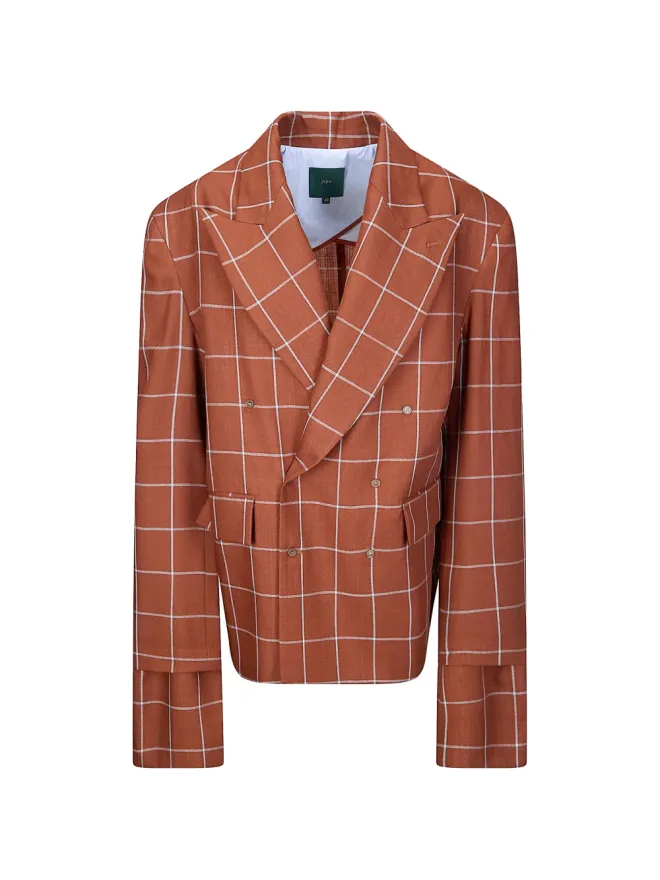 Jejia Jejia Olly check blazer - Brownの商品画像