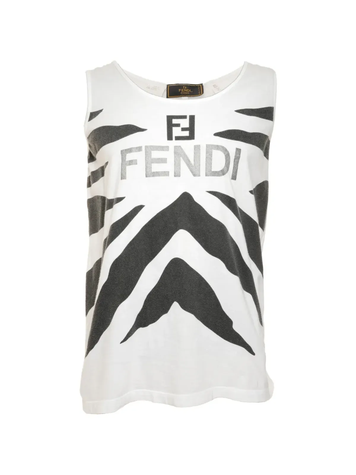 Fendi Pre-Owned ロゴ入りノースリーブタンクトップ - 画像1