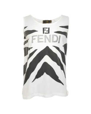 Fendi Pre-Owned ロゴ入りノースリーブタンクトップ - サムネイル1