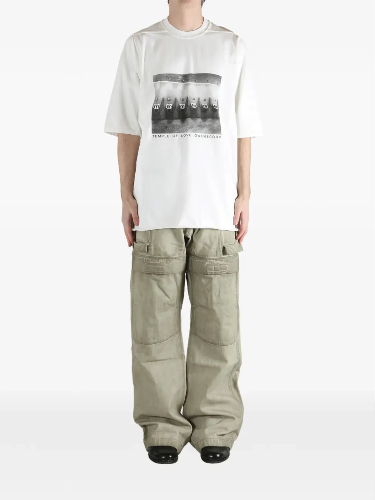 Rick Owens DRKSHDW プリントディテール Tシャツ - 画像2