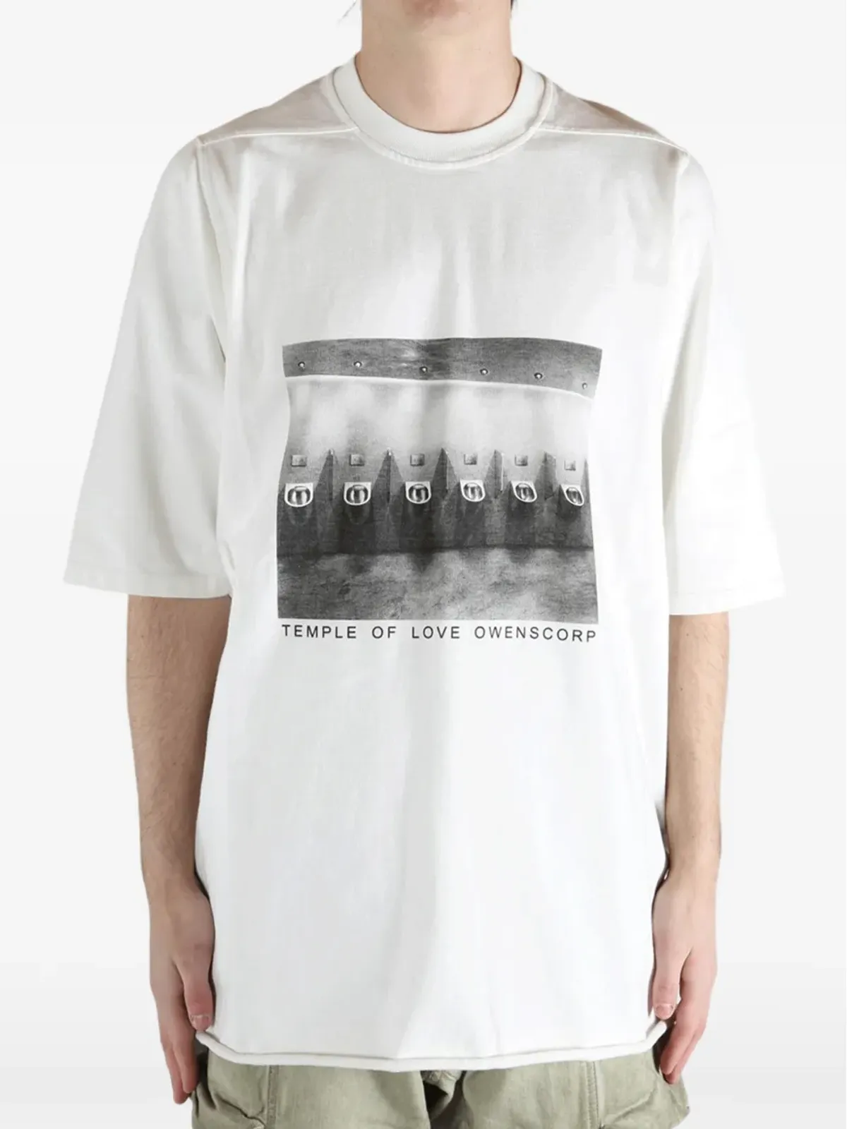 Rick Owens DRKSHDW プリントディテール Tシャツ - 画像3