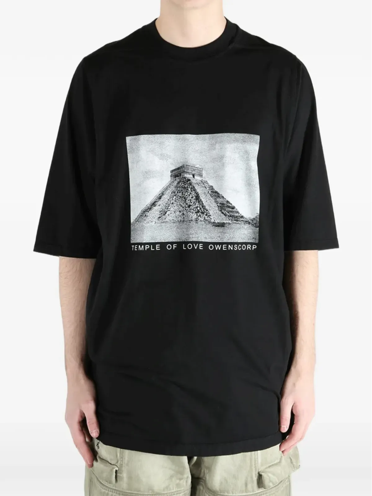 Rick Owens DRKSHDW プリントディテール 半袖Tシャツ ブラック - 画像3