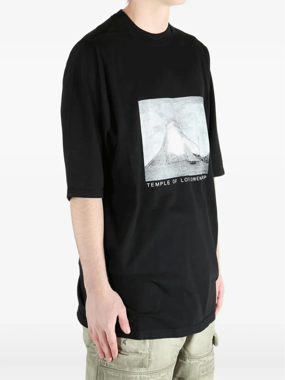 Rick Owens DRKSHDW プリントディテール 半袖Tシャツ ブラック - 画像4