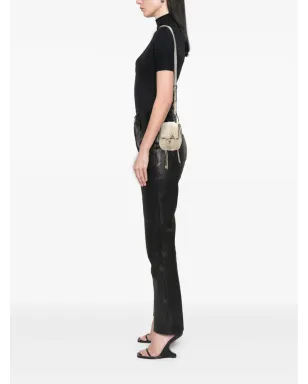 Bottega Veneta ビンテージ ナパレザー イントレチャート ダブルサイドフラップ クロスボディバッグ（ホワイト） - サムネイル2