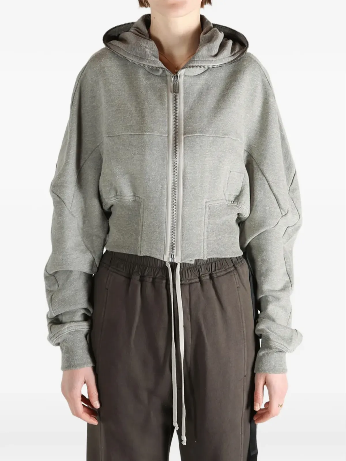 Rick Owens DRKSHDW Collage Gimpジップフーディー - 画像3