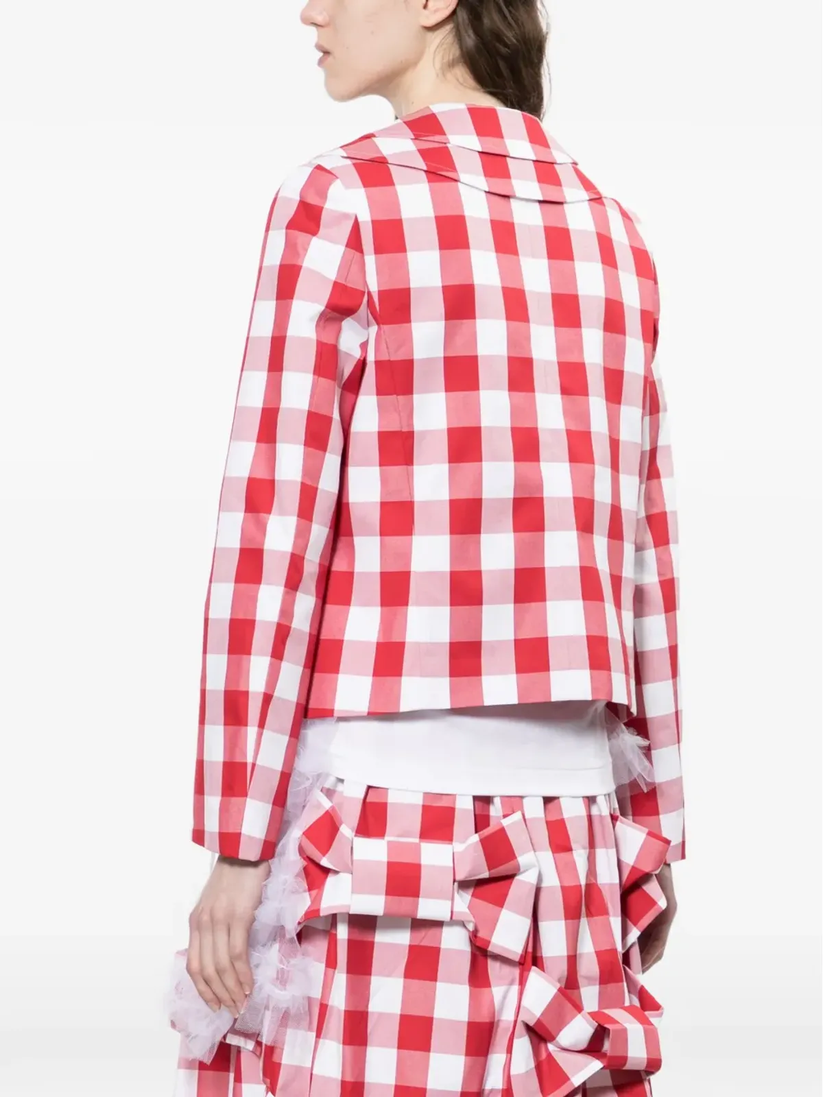 Comme Des Garçons Girl ギンガムチェック柄 襟付きジャケット - 画像4