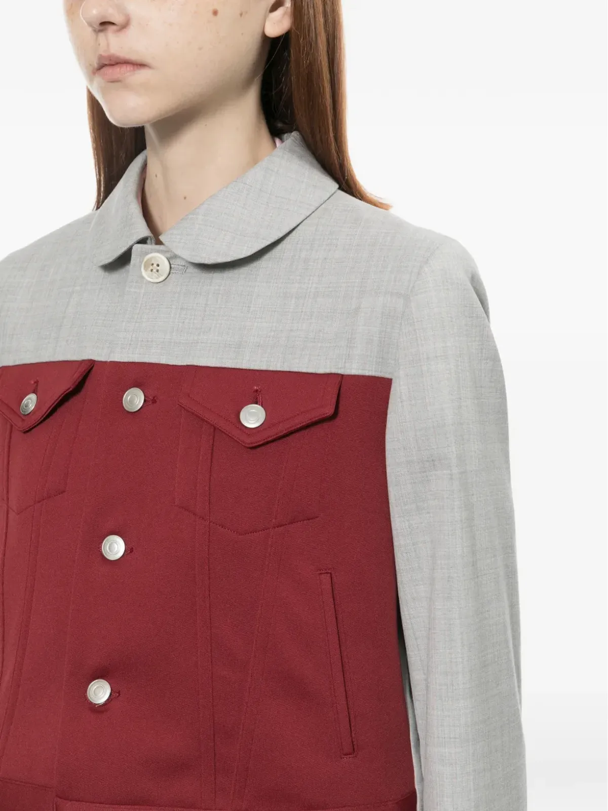 Comme Des Garçons Girl ツートーンパネルドジャケット - 画像5