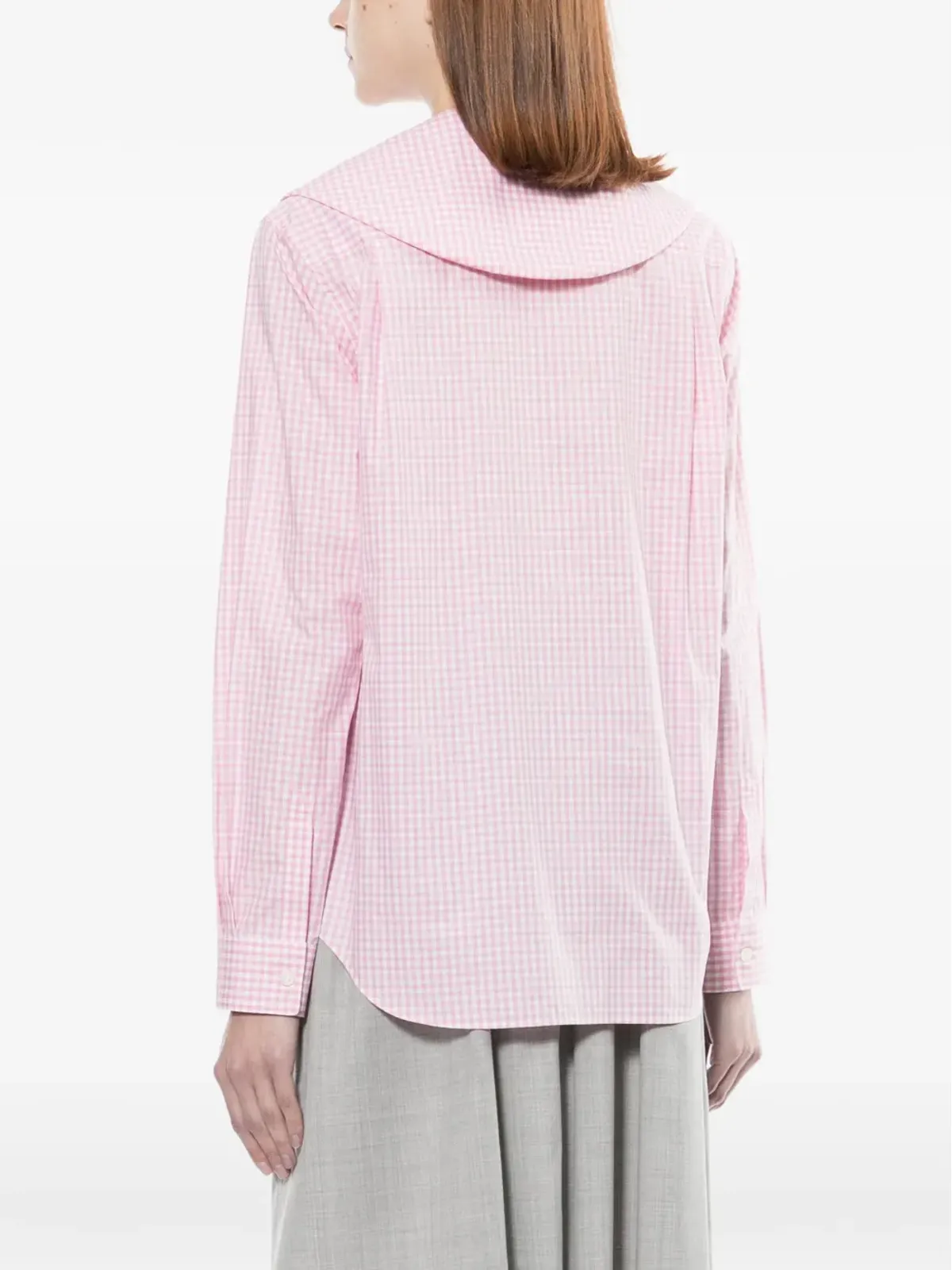 Comme Des Garçons Girl ギンガムチェック ピーターパンカラー シャツ - 画像4
