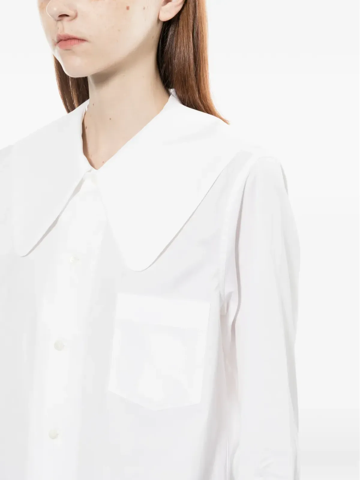 Comme Des Garçons Girl スプレッドカラー長袖シャツ - 画像5