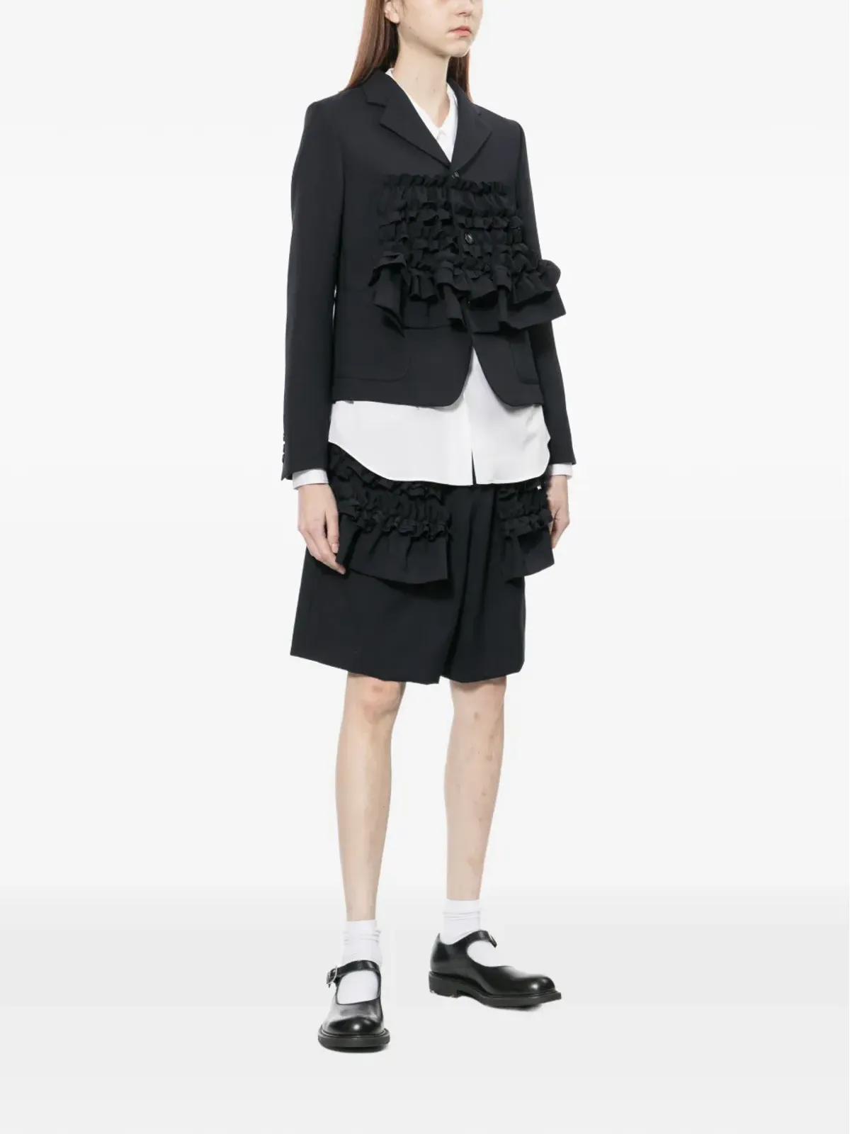 Comme Des Garçons Girl スプレッドカラー長袖シャツ - 画像2