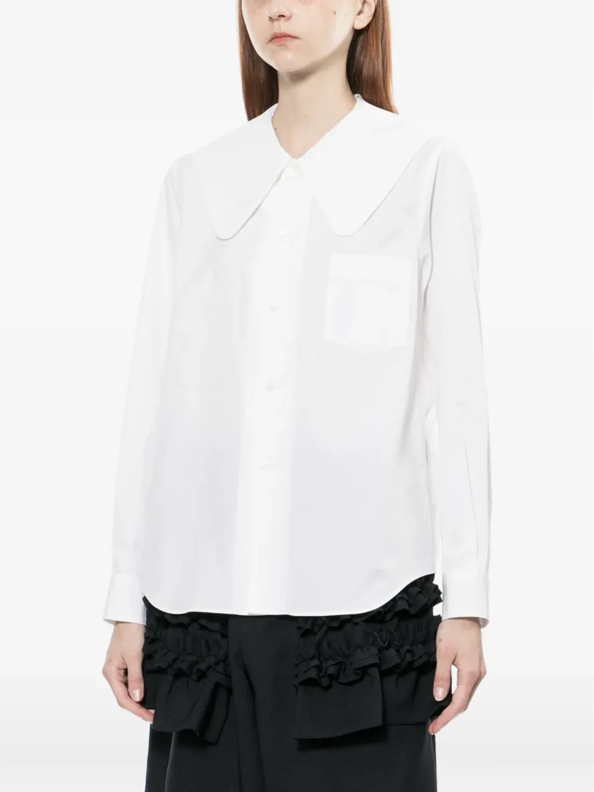 Comme Des Garçons Girl スプレッドカラー長袖シャツ - 画像3