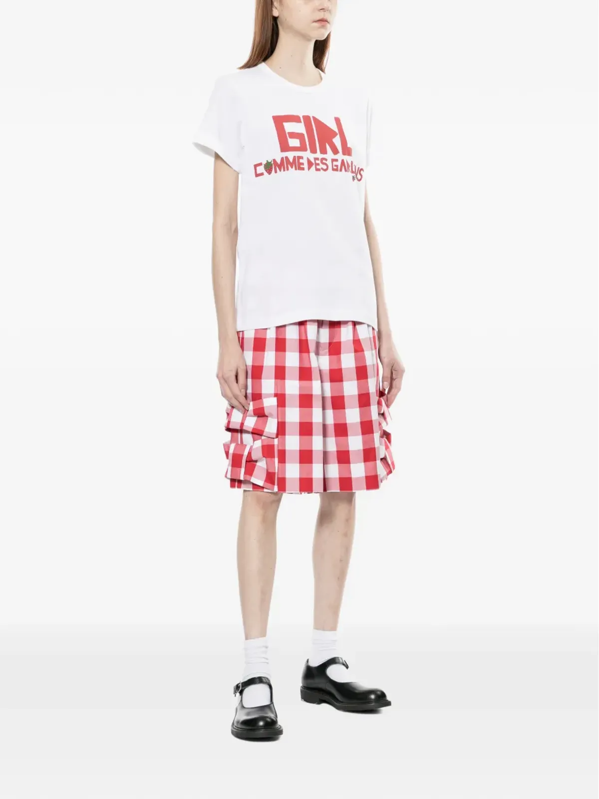 Comme Des Garçons Girl ロゴプリント丸首Tシャツ - ホワイト - 画像2