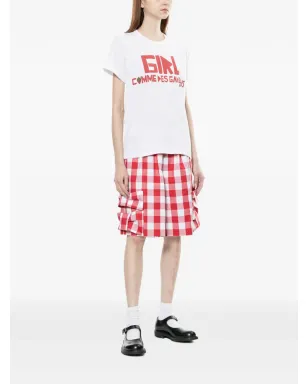 Comme Des Garçons Girl ロゴプリント丸首Tシャツ - ホワイト - サムネイル2