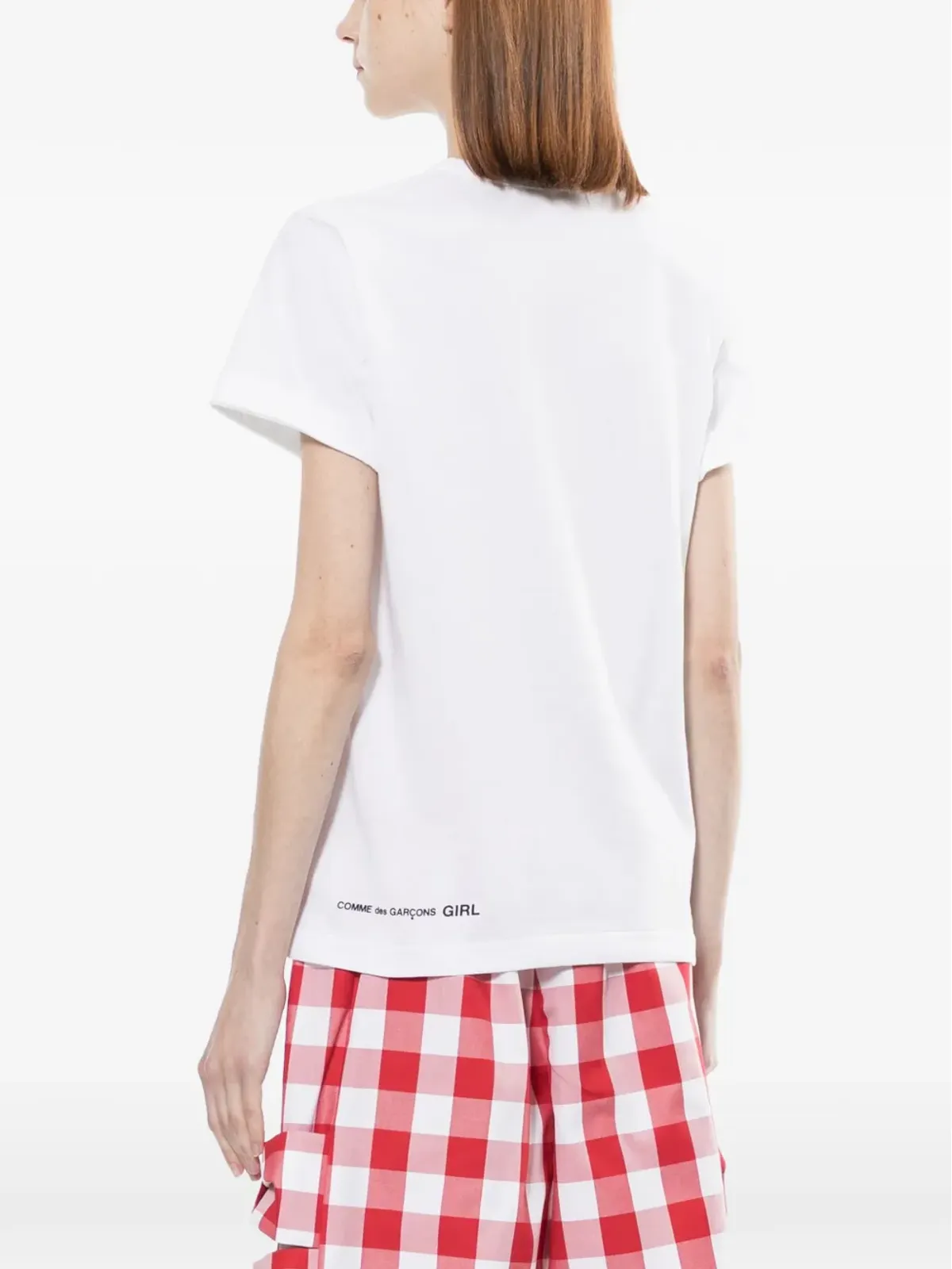 Comme Des Garçons Girl ロゴプリント丸首Tシャツ - ホワイト - 画像4