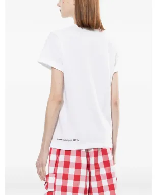Comme Des Garçons Girl ロゴプリント丸首Tシャツ - ホワイト - サムネイル4