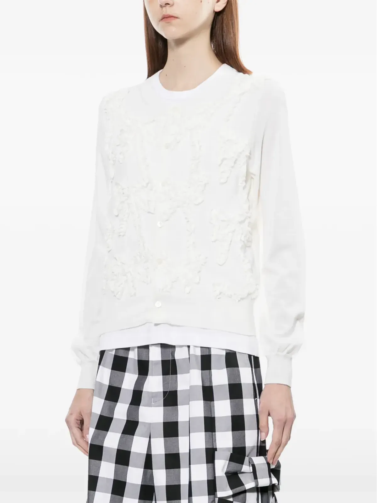 Comme Des Garçons Girl リボンデザインのフリルカーディガン - 画像3