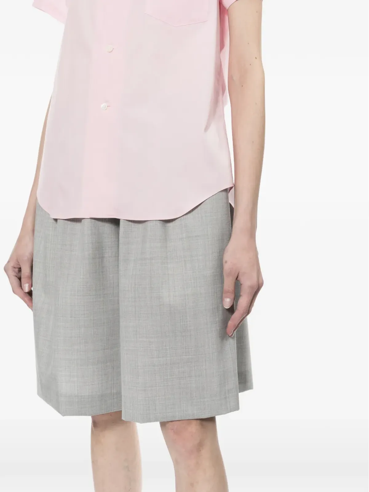 Comme Des Garçons Girl 膝丈ショーツ（ウエストゴム入り、グレー） - 画像5