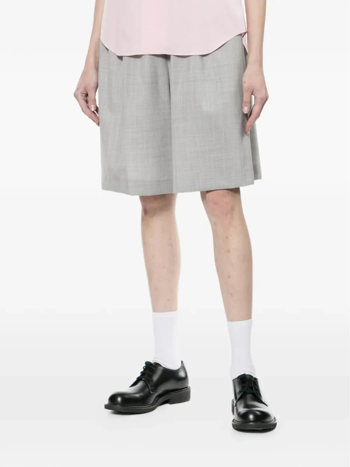 Comme Des Garçons Girl 膝丈ショーツ（ウエストゴム入り、グレー） - 画像3