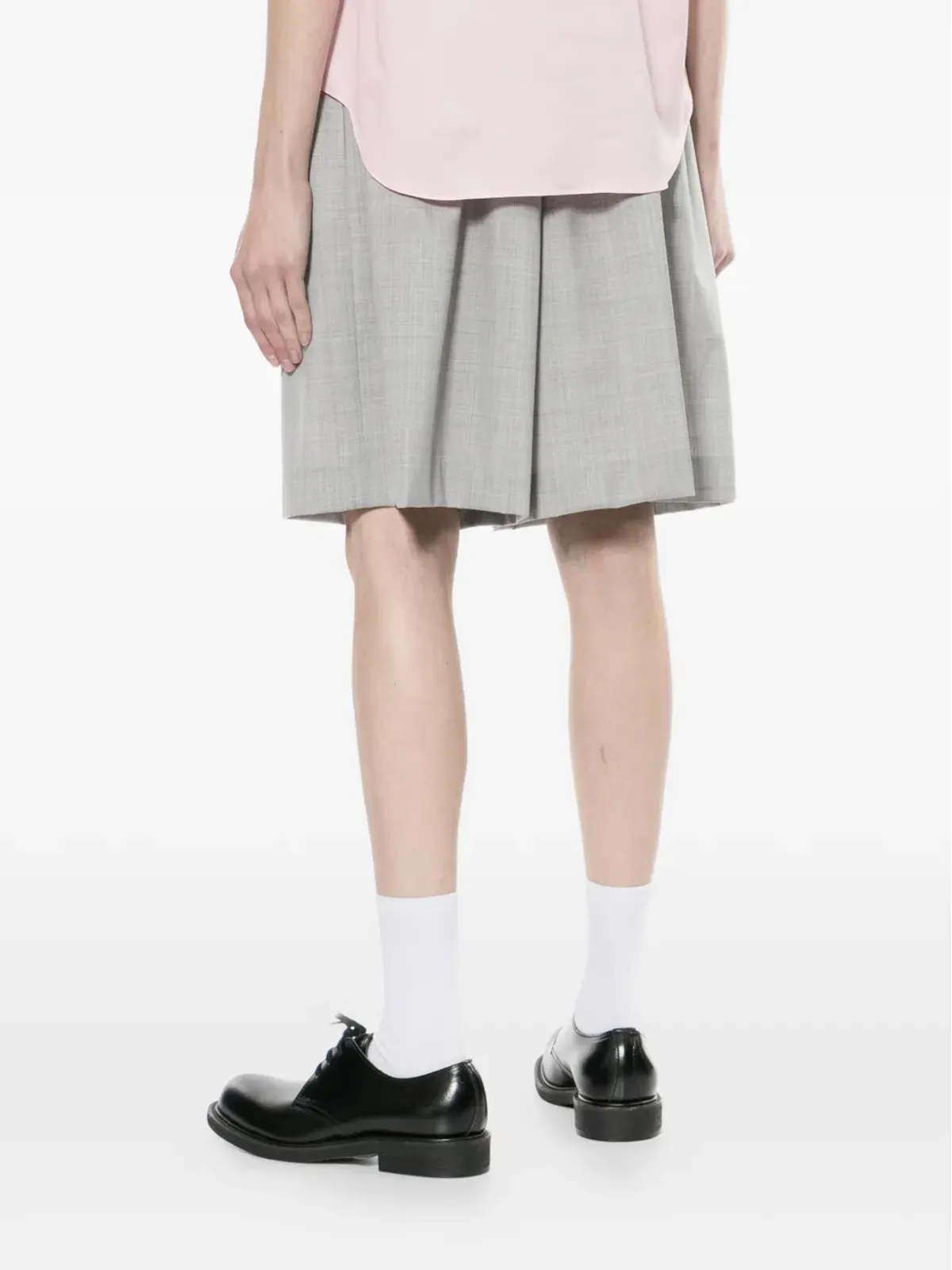Comme Des Garçons Girl 膝丈ショーツ（ウエストゴム入り、グレー） - 画像4