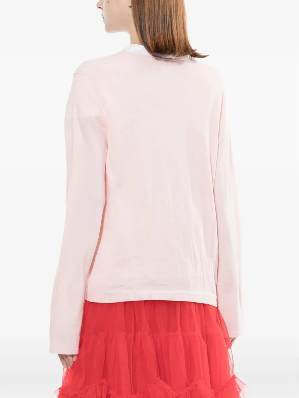 Comme Des Garçons Girl graphic round neck jumper - Pink - 画像4